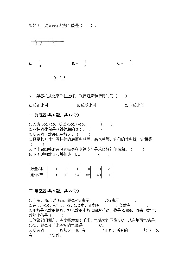 小学六年级下册数学期末测试卷附完整答案（夺冠）第2页