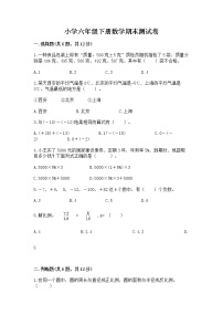 小学六年级下册数学期末测试卷及参考答案（a卷）