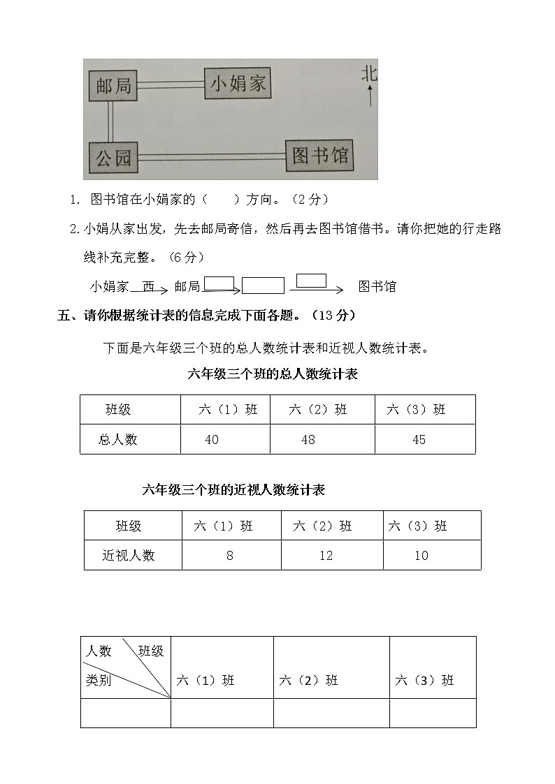 三年级下册数学试题-期中检测卷（一）含答案 人教版03