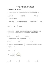 六年级下册数学期末测试卷附参考答案【综合题】