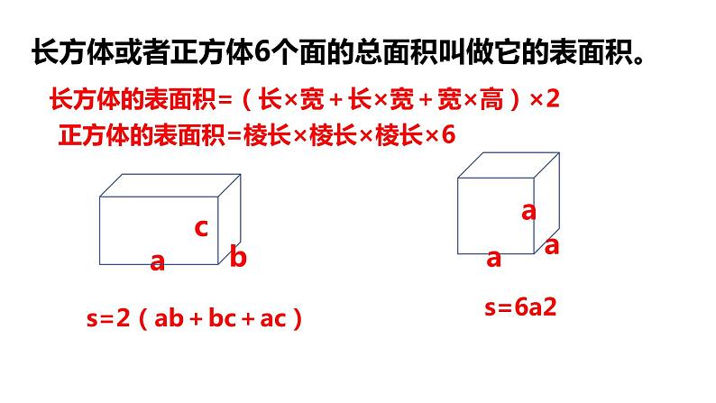 【精品备课】六年级上册数学课件-第一单元第3课时 长方体和正方体的表面积（1） 苏教版第5页