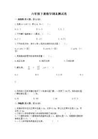 六年级下册数学期末测试卷附完整答案（考点梳理）