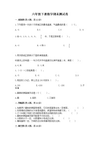 六年级下册数学期末测试卷附完整答案（名校卷）