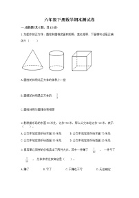 六年级下册数学期末测试卷附完整答案【名师系列】