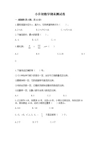 小升初数学期末测试卷（模拟题）