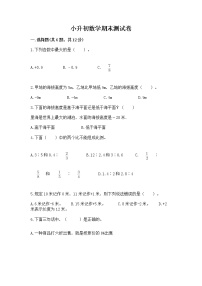 小升初数学期末测试卷（黄金题型）