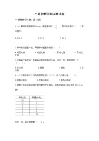 小升初数学期末测试卷【精选题】