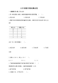 小升初数学期末测试卷含答案（夺分金卷）