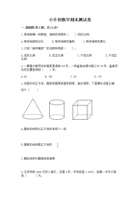 小升初数学期末测试卷含完整答案【各地真题】