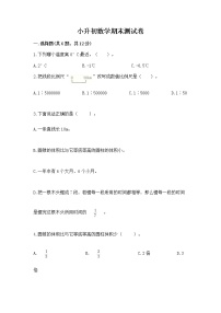 小升初数学期末测试卷含解析答案