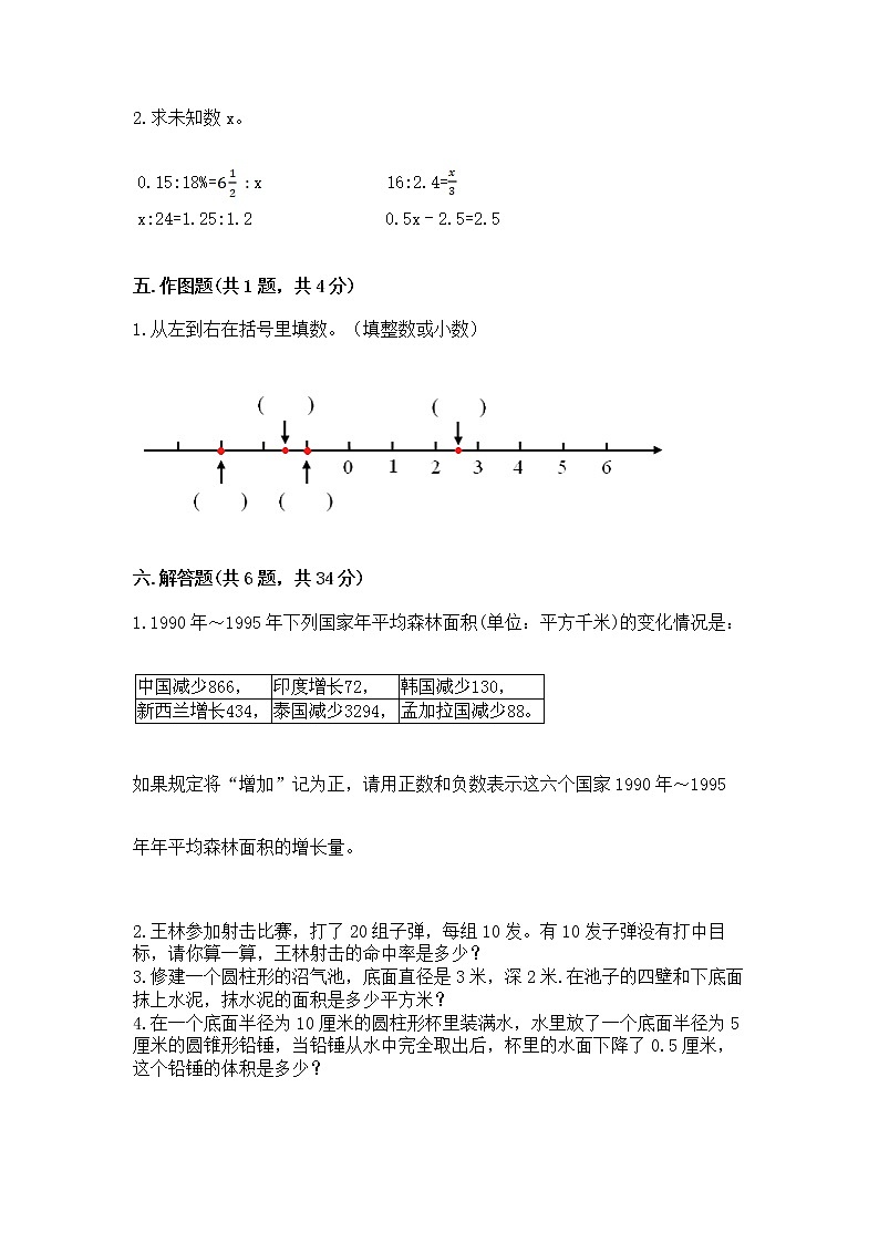 小升初数学期末测试卷及答案【必刷】03