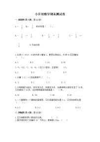 小升初数学期末测试卷及参考答案【实用】