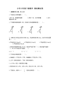 小学六年级下册数学 期末测试卷附参考答案（培优b卷）