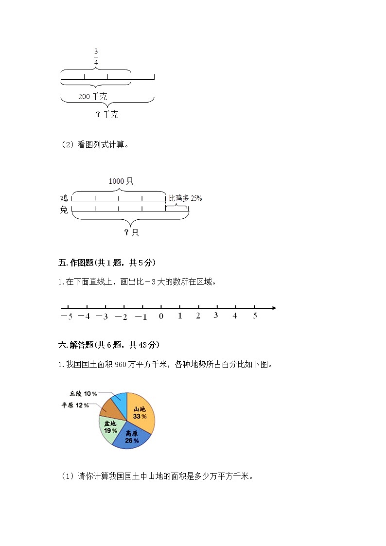 小学六年级下册数学 期末测试卷【达标题】第3页