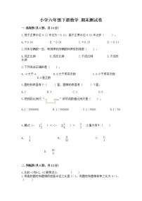 小学六年级下册数学 期末测试卷【考试直接用】