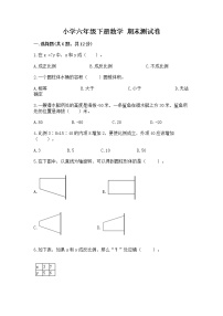 小学六年级下册数学 期末测试卷【b卷】