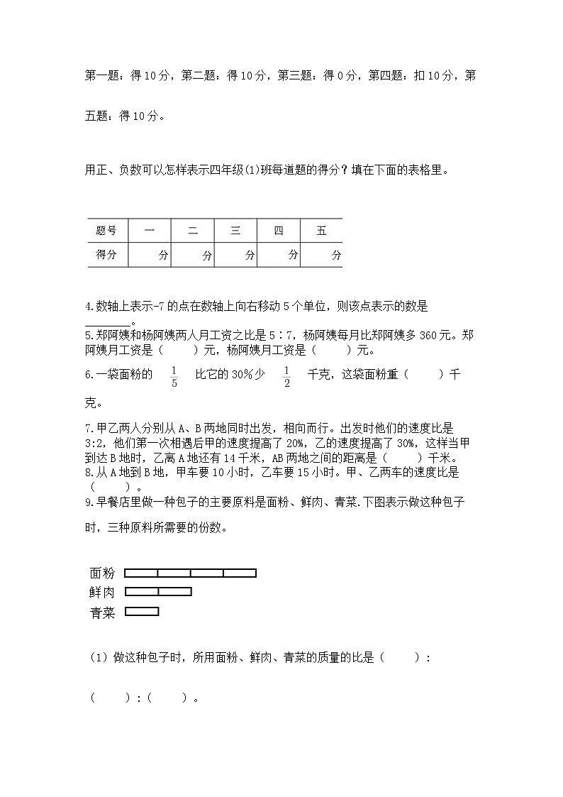 小学六年级下册数学 期末测试卷附答案（基础题）第3页
