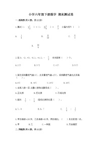 小学六年级下册数学 期末测试卷精品（考点梳理）