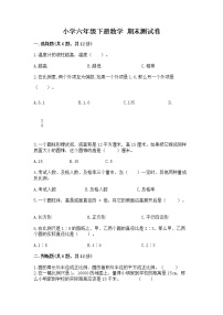 小学六年级下册数学 期末测试卷附精品答案