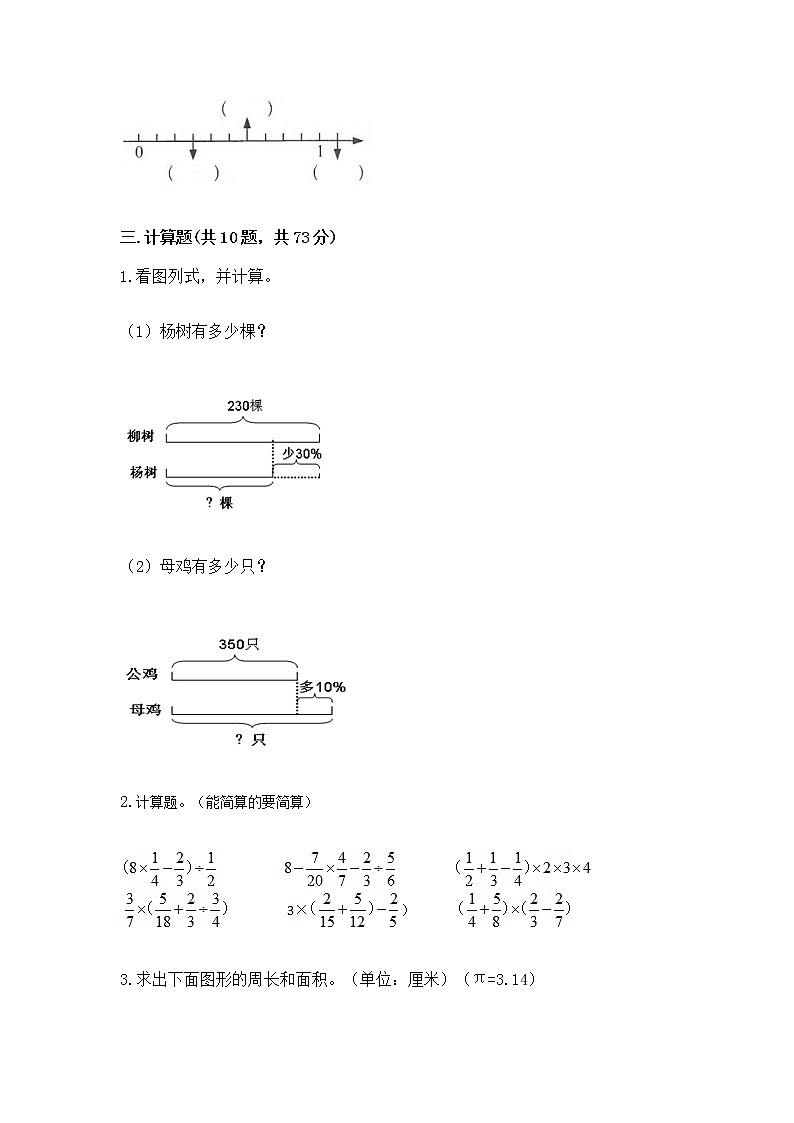 人教版小学数学六年级上册重点题型专项练习第3页