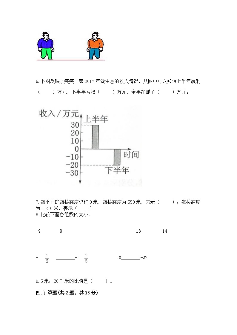 小学六年级下册数学 期末测试卷及参考答案【研优卷】第3页