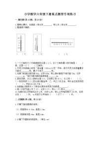 小学数学六年级下册重点题型专项练习