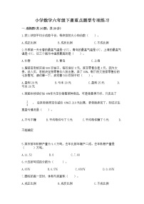 小学数学六年级下册重点题型专项练习带答案