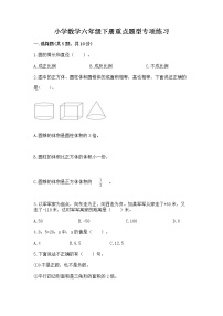 小学数学六年级下册重点题型专项练习带完整答案