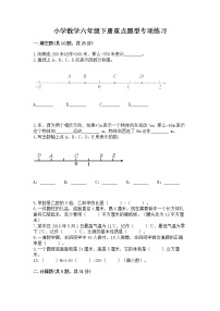 小学数学六年级下册重点题型专项练习附参考答案