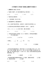 小学数学六年级下册重点题型专项练习附答案