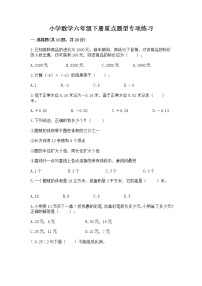 小学数学六年级下册重点题型专项练习附答案【能力提升】