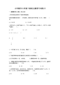 小学数学六年级下册重点题型专项练习含答案【能力提升】