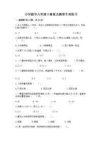 小学数学六年级下册重点题型专项练习附答案【突破训练】