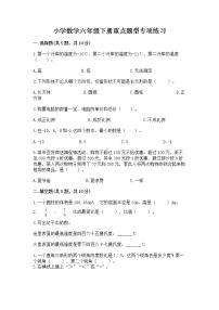 小学数学六年级下册重点题型专项练习附完整答案