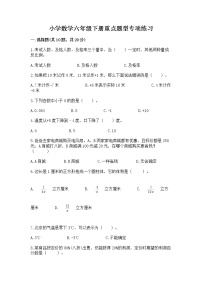 小学数学六年级下册重点题型专项练习含答案（综合题）