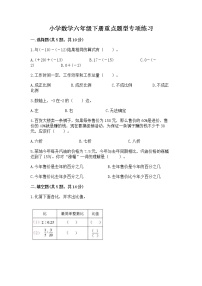 小学数学六年级下册重点题型专项练习附完整答案（全国通用）