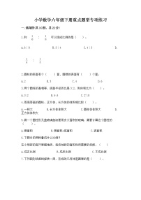 小学数学六年级下册重点题型专项练习含答案（突破训练）