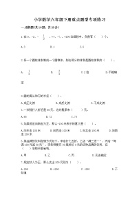 小学数学六年级下册重点题型专项练习含答案【基础题】