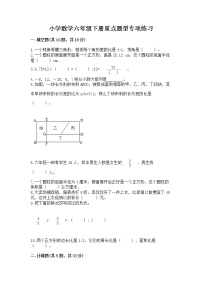 小学数学六年级下册重点题型专项练习及参考答案【A卷】