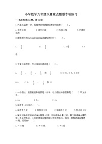 小学数学六年级下册重点题型专项练习及答案