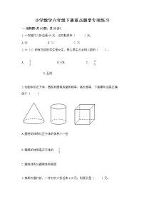 小学数学六年级下册重点题型专项练习及答案