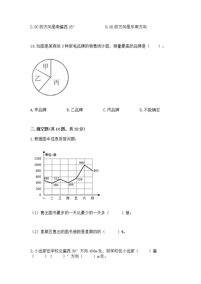 人教版小学数学六年级上册重点题型专项练习03
