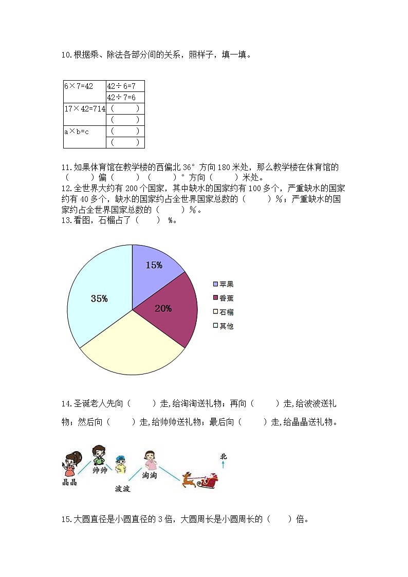 人教版小学数学六年级上册重点题型专项练习带答案【满分必刷】03