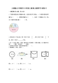 人教版小学数学六年级上册重点题型专项练习附参考答案