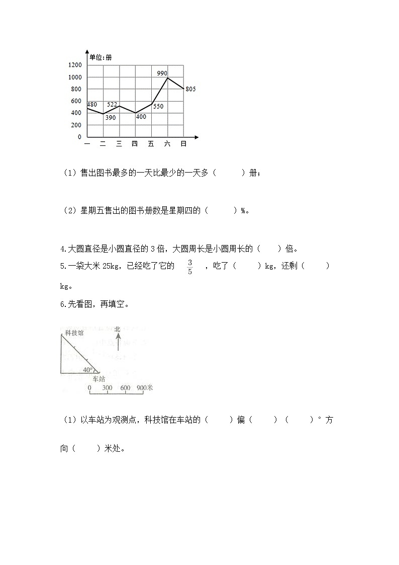 人教版小学数学六年级上册重点题型专项练习及参考答案【综合题】03