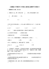 人教版小学数学六年级上册重点题型专项练习加答案（名师推荐）