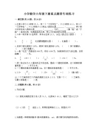 小学数学六年级下册重点题型专项练习带答案【培优A卷】