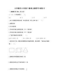 小学数学六年级下册重点题型专项练习带完整答案【精选题】