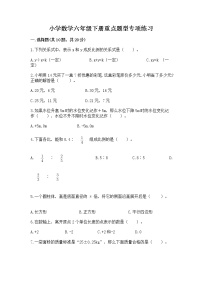 小学数学六年级下册重点题型专项练习含答案（典型题）