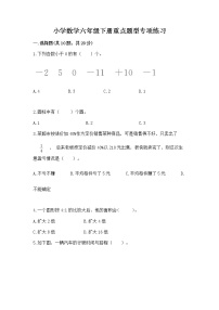 小学数学六年级下册重点题型专项练习及答案（必刷）